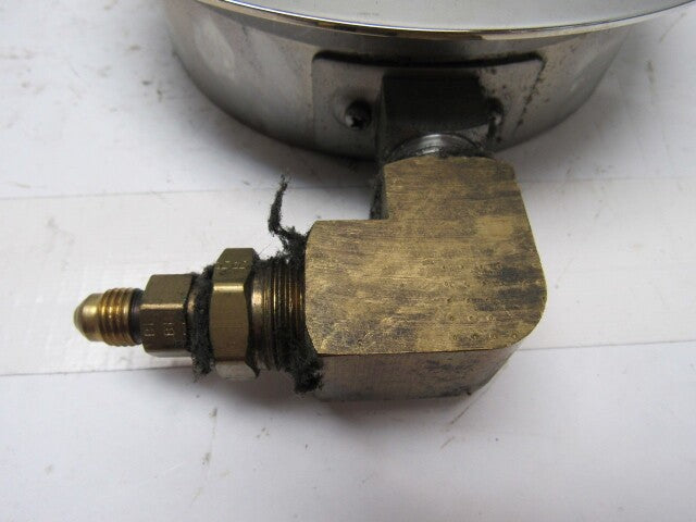 6" Flanged Mount Liquid Filled Pressure Gauge 0-1000 Psi 1/2" npt Bottom