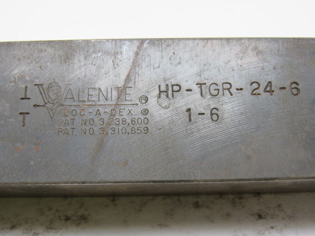 Valenite HPTGR-24-6 1-1/2" Square Shank Multi Lock Tool Holder 8" Length