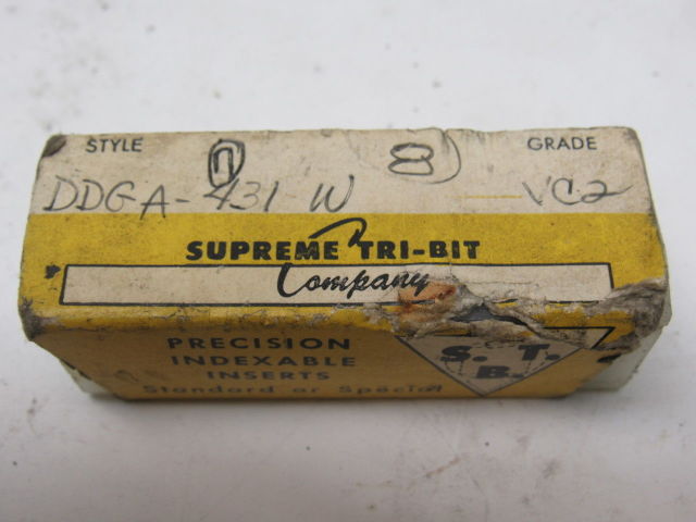Supreme TRI-BIT Indexable Insert Cutting Tool Style 431W Grade VC2 Lot of 7