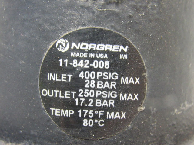 Norgren 11-842-008 400 PSI MAX Pneumatic Pressure Regulator 1" Ports