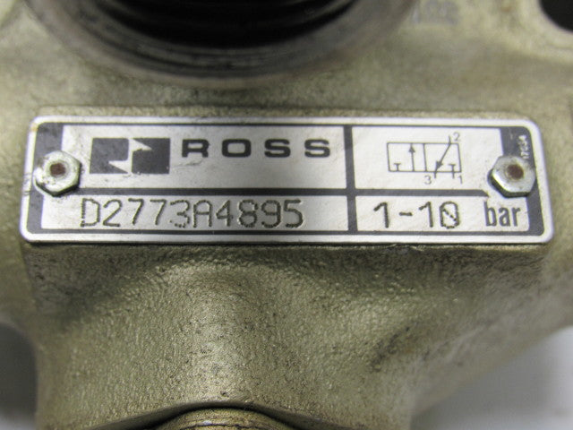 ROSS D2773A4895 Pneumatic Air Solenoid Pilot Valve Lock Out W 14 24VDC 1/2" NPT