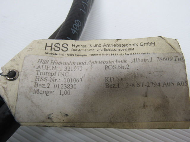 Trumpf 321972 8,0x2794 Hydraulic Hose Assembly Compression Fittings