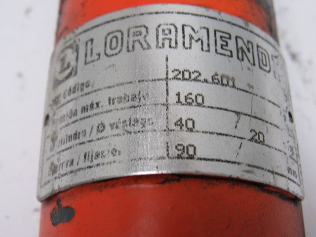 Loramendi 202.601 Welded Hydraulic Cylinder 40mm Bore 90mm Stroke Clevis Ends