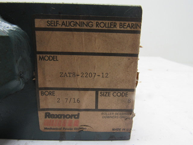 Rexnord ZAT8-2207-12 Normal Duty Spherical Roller Center Pull Take-Up WO/Bearing