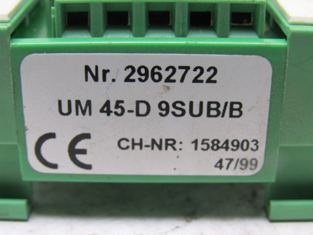 Phoenix Contact Nr 2962722 UM 45-D 9SUB/B Varioface Interface Module