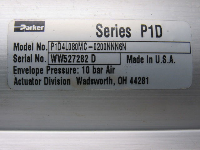 Parker P1D4L080MC-0200NNN6N Rod Lock Pneumatic Air Cylinder 80mmBore 200mmStroke