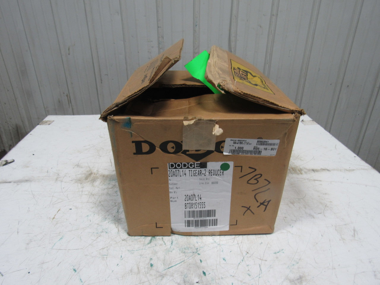 Dodge 20A07L14 7.5:1 Ratio 1750RPM 2.78Hp Input 233RPM Out LH Gear Reducer