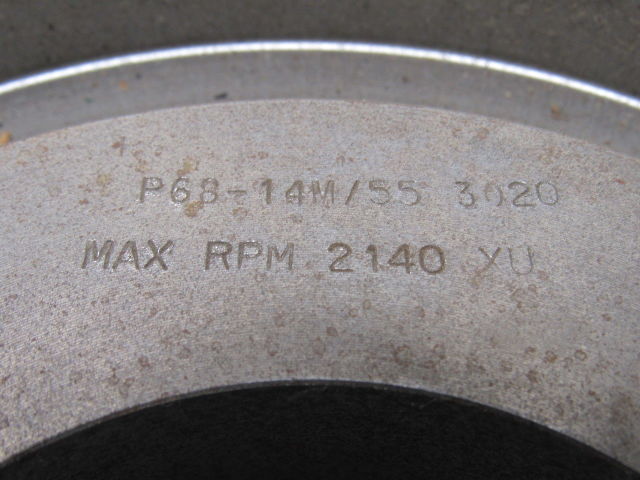 P68-14M/55 High Torque HTD 2.17" Timing Belt Sprocket 68T QD Bushed