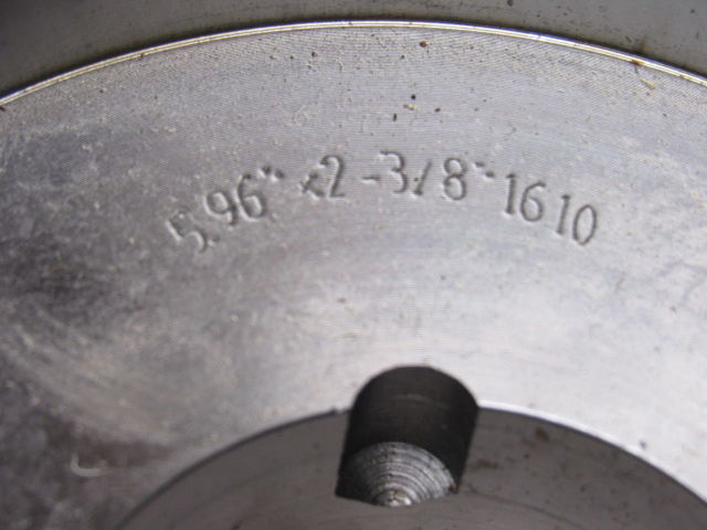5.96" x 2-3/8" Crowned Belt Pulley 1610 RPM Taper Lock