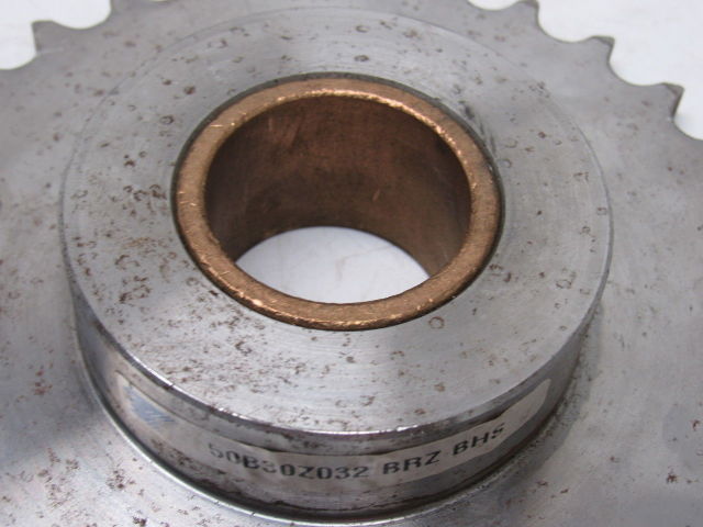 Tsubaki 50B30Z032 #50Roller Chain Sprocket 32T 1-7/16" Brass Bushing Bore