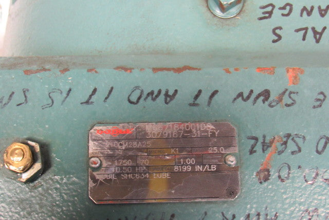 Dodge 210CM28A25 25:1 Ratio 1750RPM 10.5Hp Input 70RPM LH Output Gear Reducer