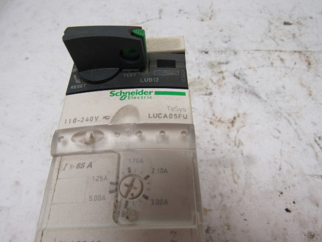 Schneider TeSys LUCA05FU 600V 10Hp 3Ph Manual Starter Overload 1.7-5.0A