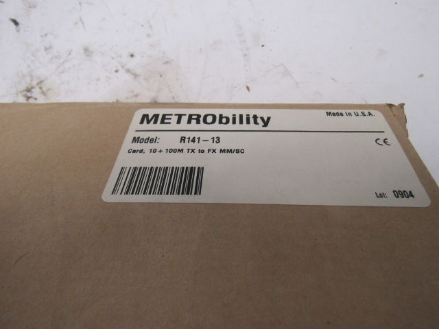 METRObility R141-13 Ethernet Media Converter Card 10+ 100M TX To FX MM/SC