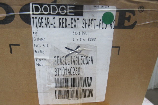 Dodge 20A20L14SL500FH 20:1 Ratio 1750RPM 1.34Hp Ext Shaft LH Output Gearbox