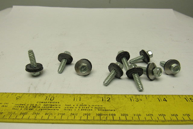 1/4" Hex Drive Thread Forming Roofing Screw Gasketed No Point 900+