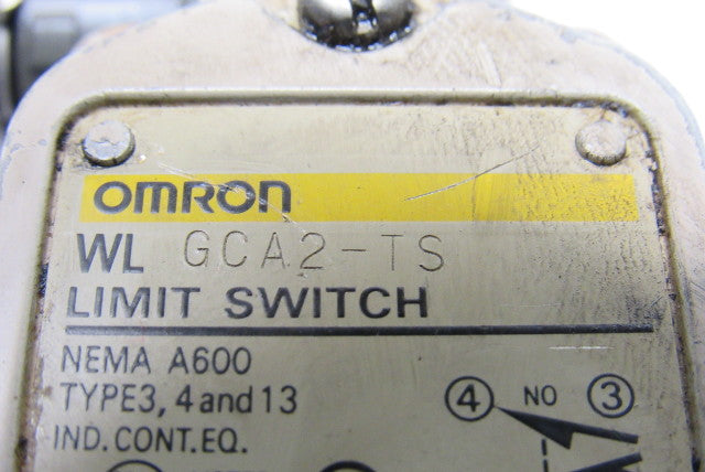 Omron WL GCA2-TS 2 Circuit Limit Switch Cam Lever Actuator Head