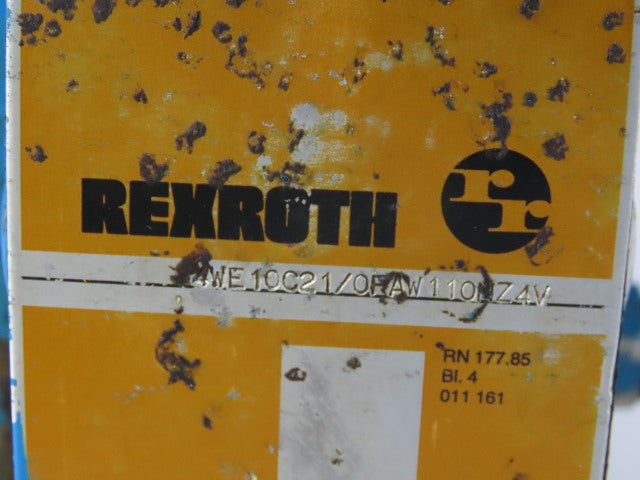 Rexroth 4WE10C21/0FAW110NZ4V Regulated Hydraulic Valve Manifold Block Ass'y 110V