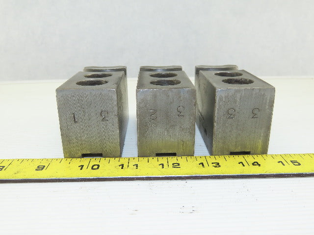 Dillon KW8 Serrated 1.5mm x 60° Soft Steel Lathe 8" Chuck Jaws Set of 3
