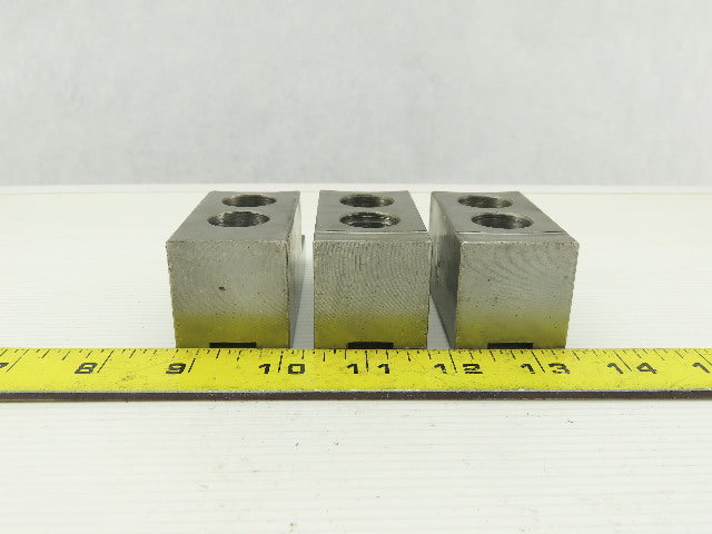 Serrated 1.5mm x 60° Soft Steel Lathe 8" Chuck Step Jaws Set of 3