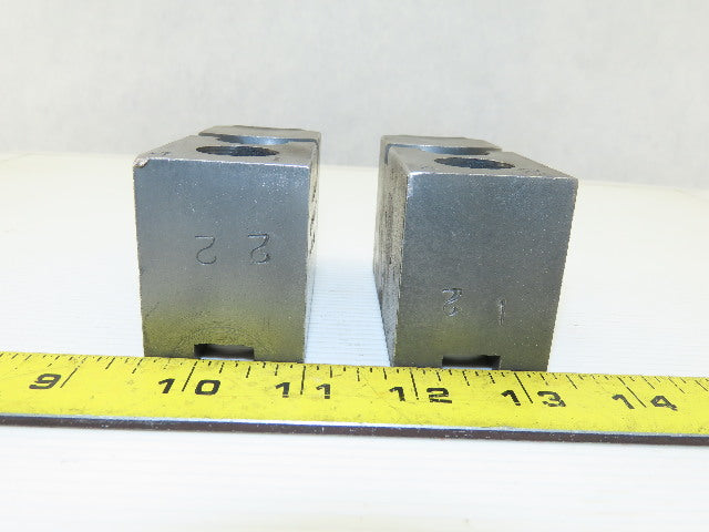 Vertech KT8200P Serrated 1.5mm x 60° Soft Steel Lathe 8" Chuck Jaw Lot Of 2
