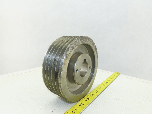 6-3/8" OD 5 Groove 3V Type Belt Pulley Sheave 1-9/16" Bore