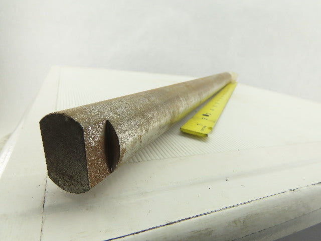 1-7/16" OD x 29-1/16" Solid Steel Pulley Shaft End Flats