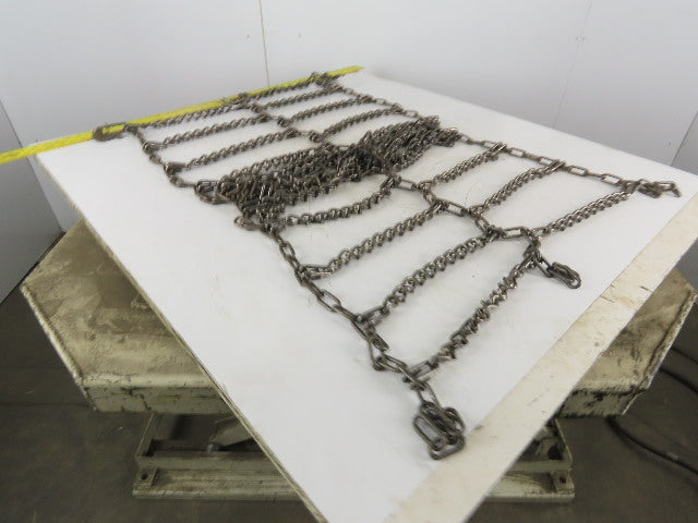 25" x 72" Snow Traction Tire Chain V-Bar Cross Chain Set of 2