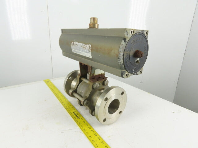 Airmax Mecair 5CSR 3" Flange 150# Sanitary Ball Valve Pneumatic Actuator