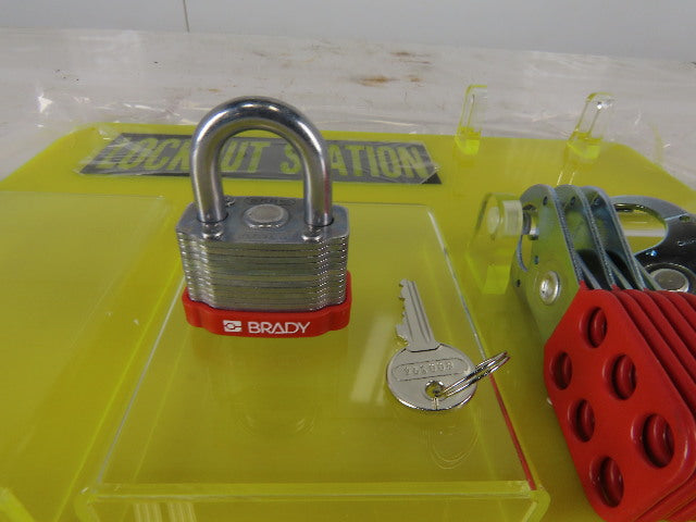 Brady 5TA79 Lock Out Tag Out LOTO Station Tags Hasp Locks Organization Board