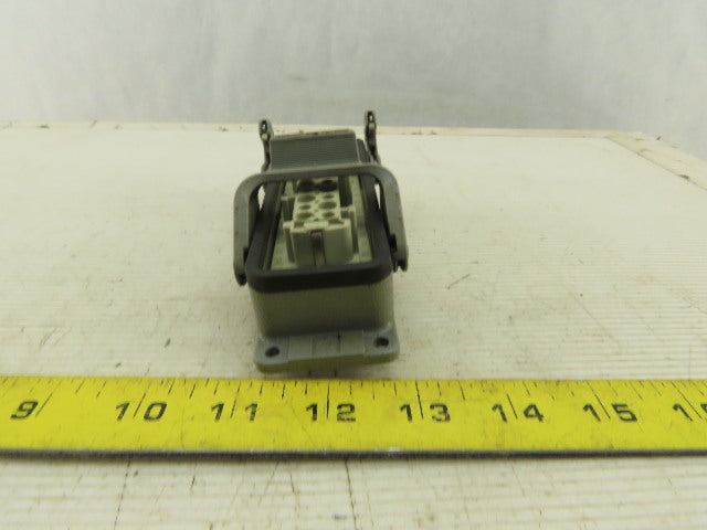 Harting 500V 15A 24 Conductor Female Panel Mount Cam Lock Connector