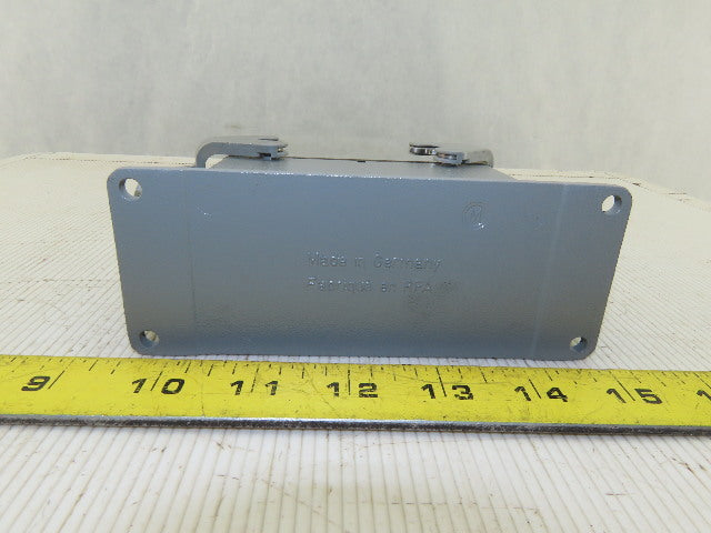 Harting 2E Surface Mount Housing One End Threaded Lever Lock 4-1/2" x 1-1/2"