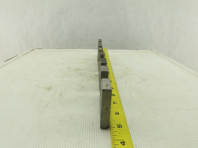 3-1/4" x 2-1/2" Slotted Steel Floor Machine Table Shim 1/2" Thick Lot Of 4