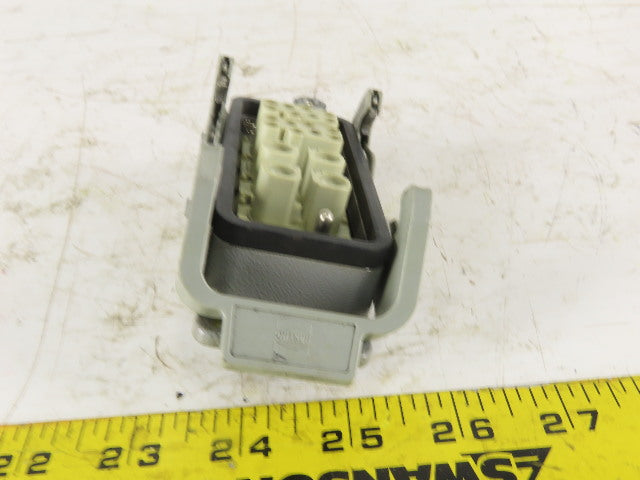 Harting 400V 16A 20 Female Pin Connector Housing Panel Mount Lever Lock