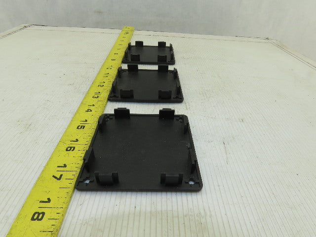 Item 0.0.196.90 80x80mm ABS Plastic Tube Finishing Conduit End Cap Lot Of 3