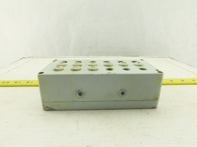 6-3/4" x 3 x 2-1/4" Steel Power Distribution Junction Box Modular Connector