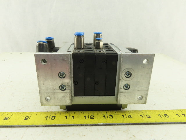 Festo CPV-14-VI Pneumatic Manifold Assembly W/4 Solenoid Valves 161 362