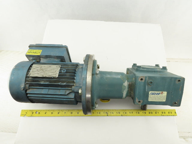 Tigar/Sew Eurodrive 17S15R 3/4Hp Gear Motor 15:1 Ratio 133.3 RPM 230/460V 3Ph
