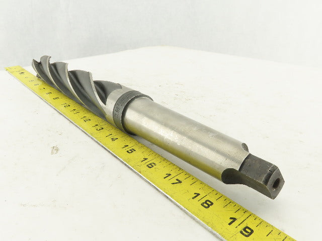National 1-15/32" 4 Flute Spiral Bottom Drill Morse Taper #4 15" OAL