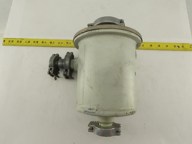 Leybold AS 8-16 Vacuum Pump System Dust Separator Canister 1" x 1/2" Ports