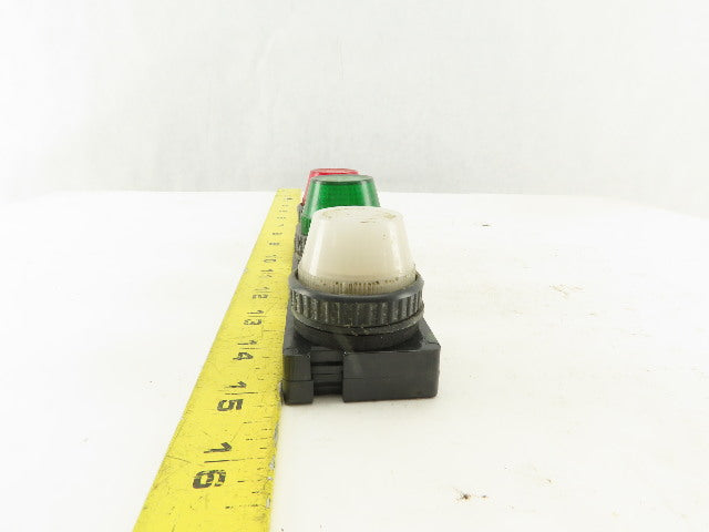 Control Concepts FLVU 120V 3W Red Green White Indicator Pilot Light Lot Of 3