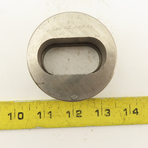 1.020 X 2.020 Actual Oval Slug Relief Die CNC Turret For 2.750 Holder