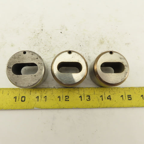 S-7 .438 x 1.000 +.030 Oval Hole CNC Turret Punch Die For 1.5625 Holder Lot Of 3
