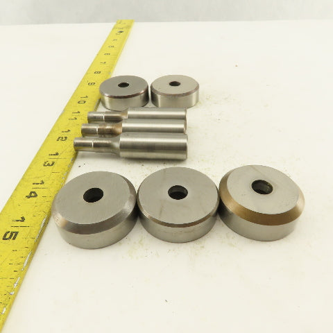 .343 + Tol Round Hole Die CNC Turret Punch Shank .625 Lot Of 8