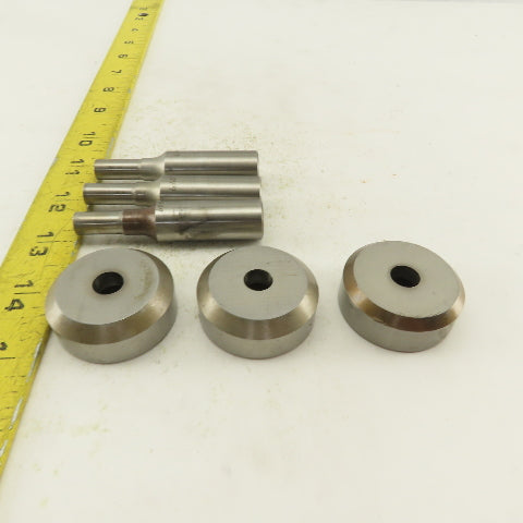 .391 + .012 Round Hole Die CNC Turret Punch Shank .625 Lot Of 2