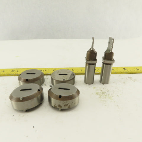 .103 x .533 + 0.36 Rectangle Oval Hole Die CNC Turret Punch Shank .625 Lot Of 6