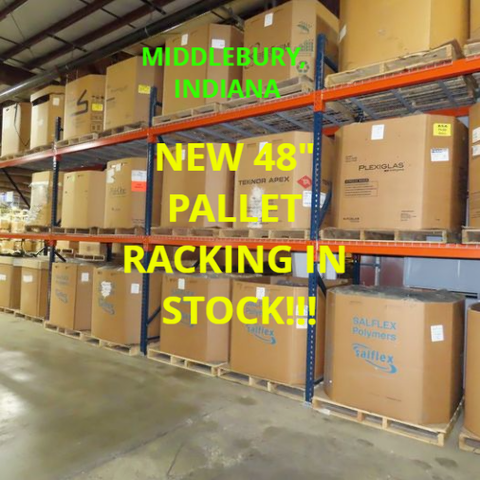 48" x 16' x 3"x3" Teardrop Pallet Racking Upright Leg 22,900 lbs Capacity NEW Welded GREEN
