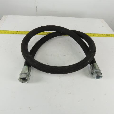 8' x 1-1/2" ID Flexible Fiber Braded Hydraulic Hose W1212-24 Female Swivel Ends