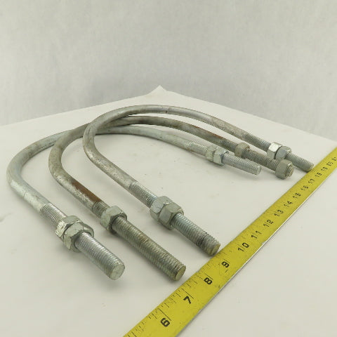 U-Bolt Thread 11-1/2 x 8-3/4 5/8-11 Galvanized Lot of 3
