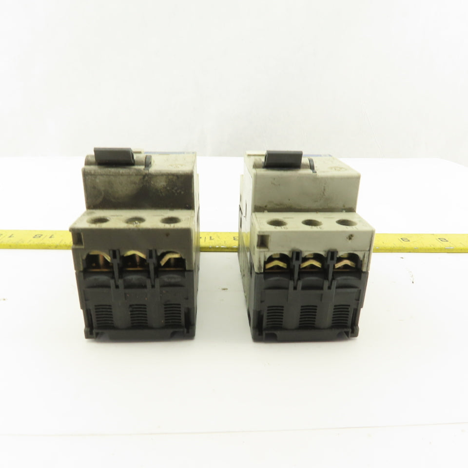 Telemecanique GV2-LS10 600V 6.3A 3 Pole Circuit Breaker Lot of 2