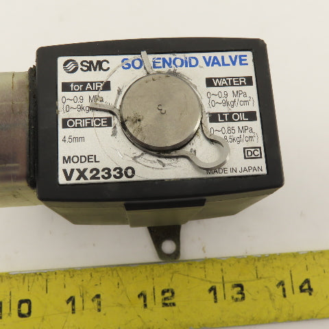 SMC VX2330 24 VDC 2 Way Normally Closed Solenoid Valve 1/4NPT